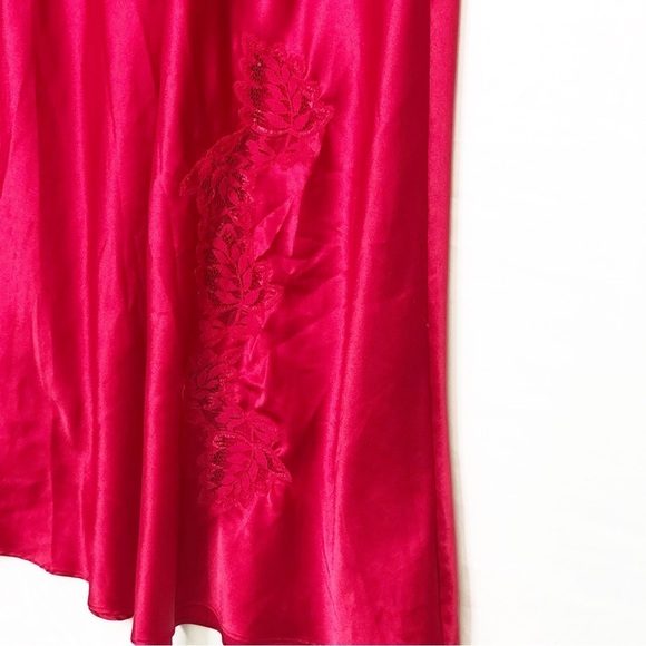 Cabernet Sleepwear red satin maxi slip dress❤️ - Picture 3 of 9